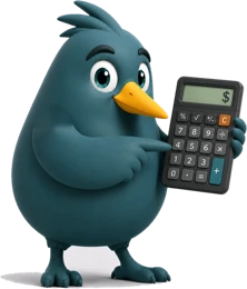 Spottie with a calculator