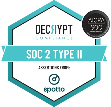 SOC 2 Type II badge, audited by Decrypt Compliance