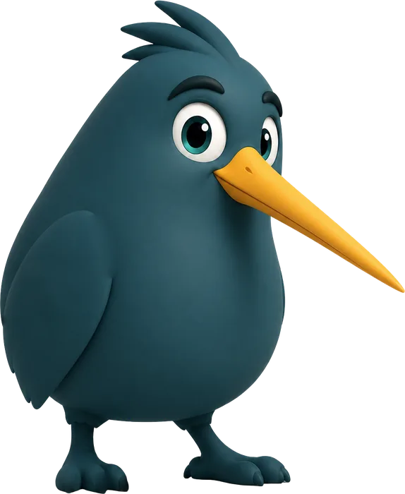 Spottie the kiwi, showing the work Spotto found across your clients